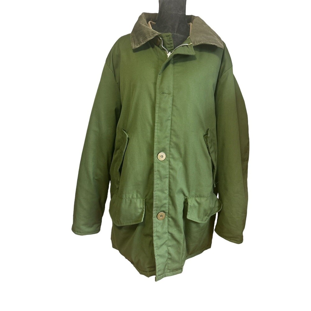 Wall’s  Vintage XXL Blizzard-Pruf Army Green Insulated Grey Goose  Zip Coat